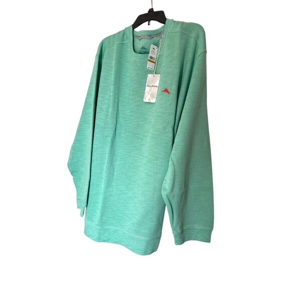 Tommy Bahama Turquoise Big Tall Tobago Bay Crew Neck Sweatshirt Sz 4XL New - Picture 4 of 8